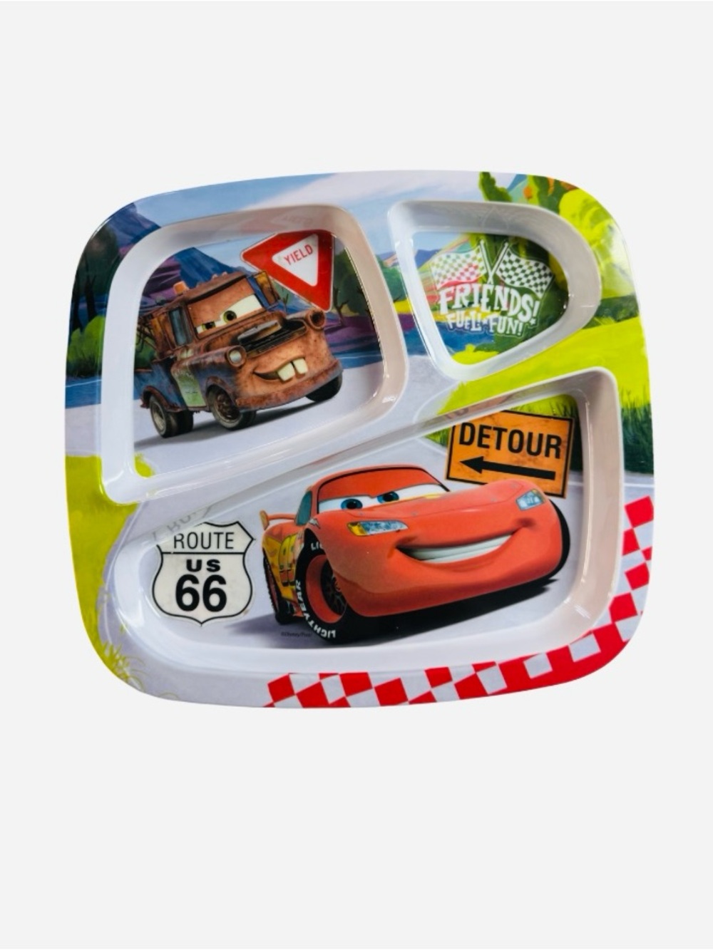Disney Pixar Cars Melamine 3 Section Plate